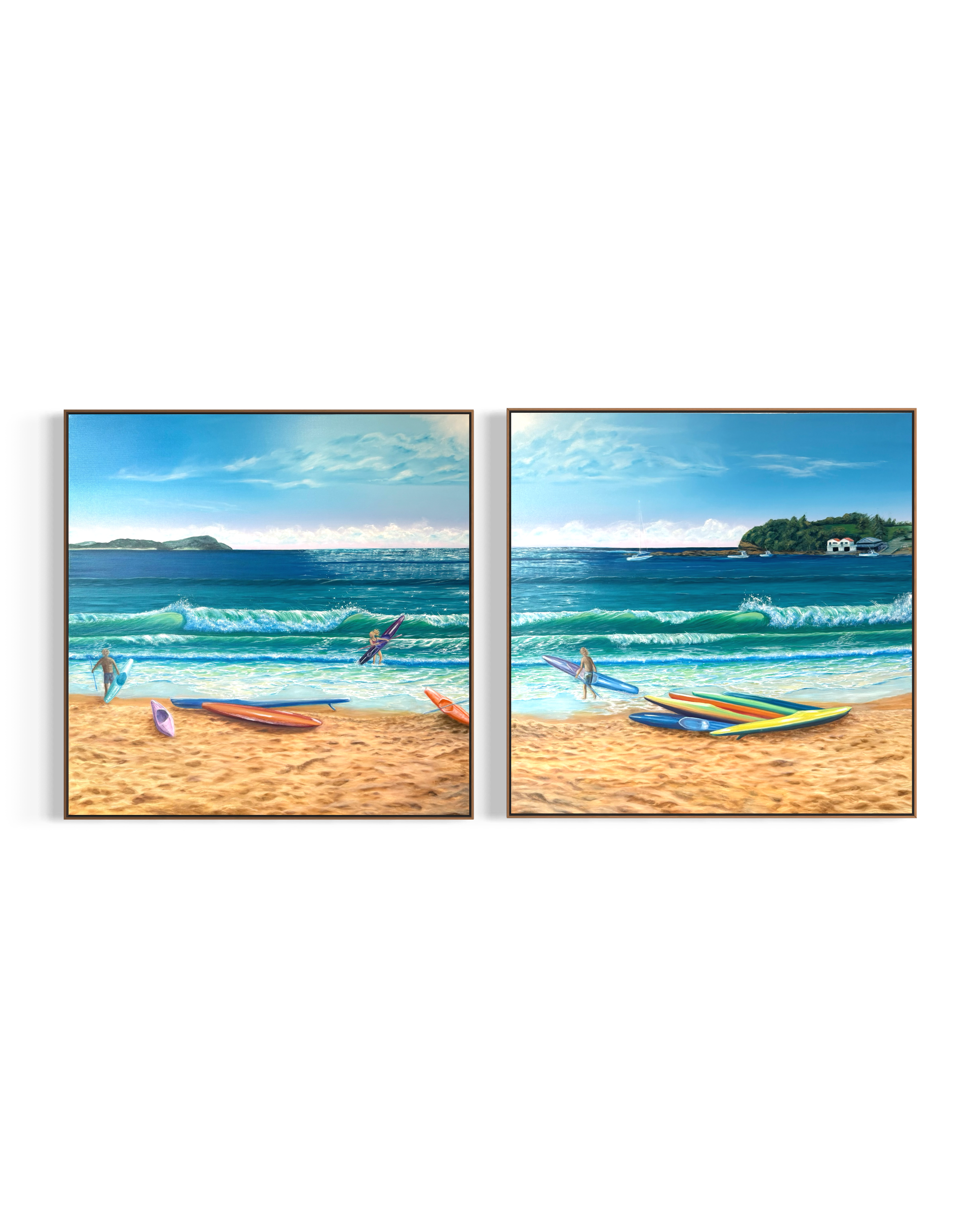 Suns Up Surfs Up - Diptych
