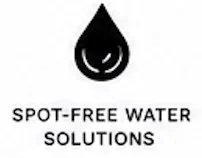 Logo with a water droplet and the text 'Spot-Free Water Solutions'