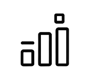Line graph showing increasing trend with bar and line elements on a black background.