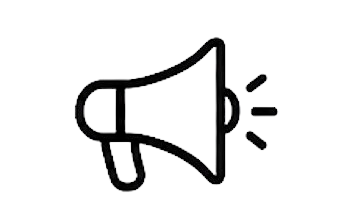 Line drawing of a loudspeaker or megaphone.