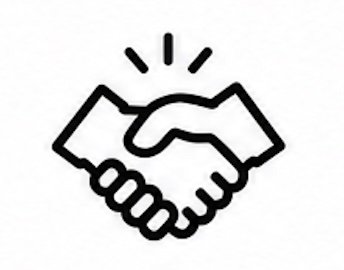 Illustration of two hands shaking in a handshake