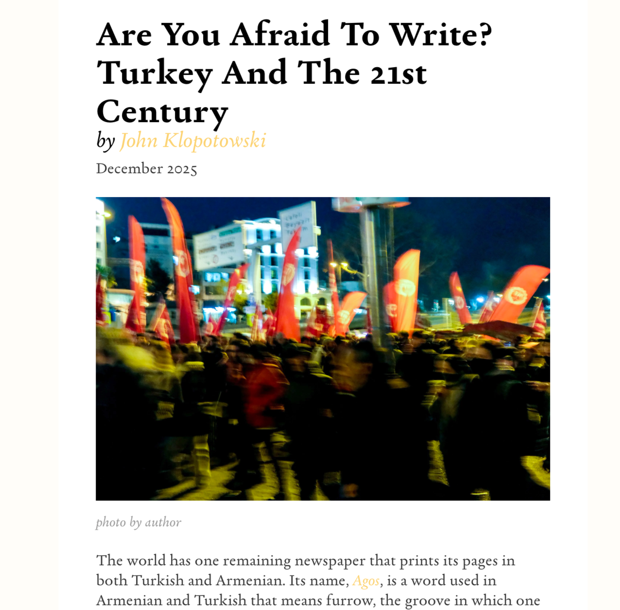 "No One in Their Right Mind," Liberties Journal (2025)