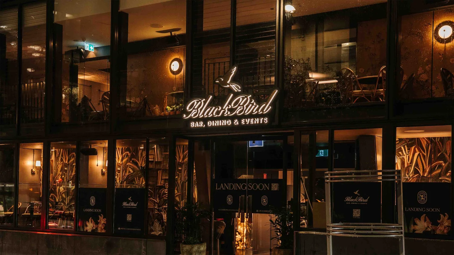 Blackbird Melbourne exterior and signage at Collins Place on Flinders Lane