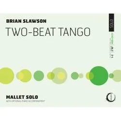 Album cover for Brian Slawson's 'Two-Beat Tango' featuring abstract green circles on a light background.
