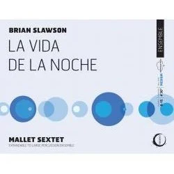 Book cover titled 'La Vida de La Noche' by Brian Slawson with blue circular design elements.