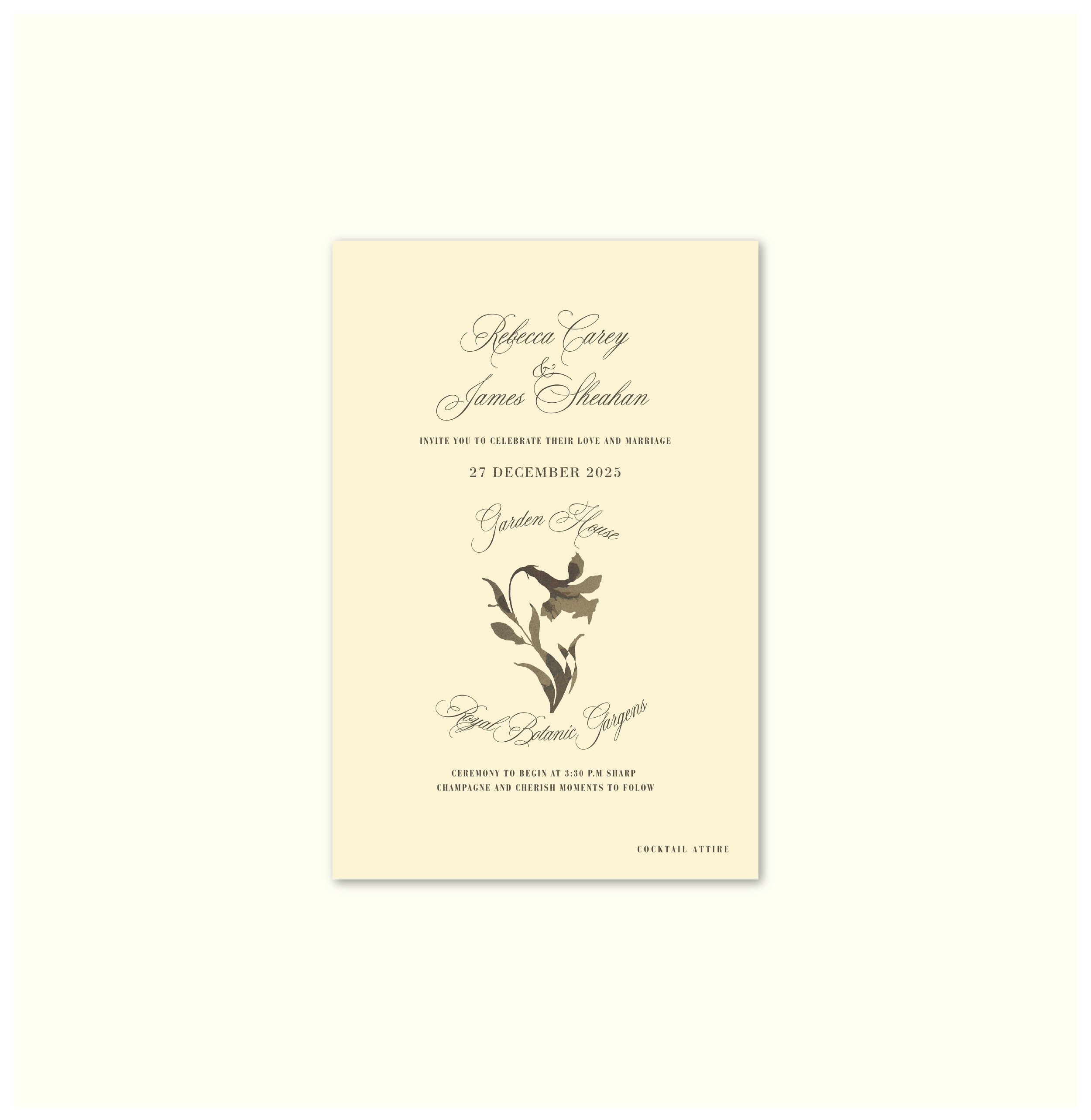 La Fleur Nouvelle Invitation (Option B)