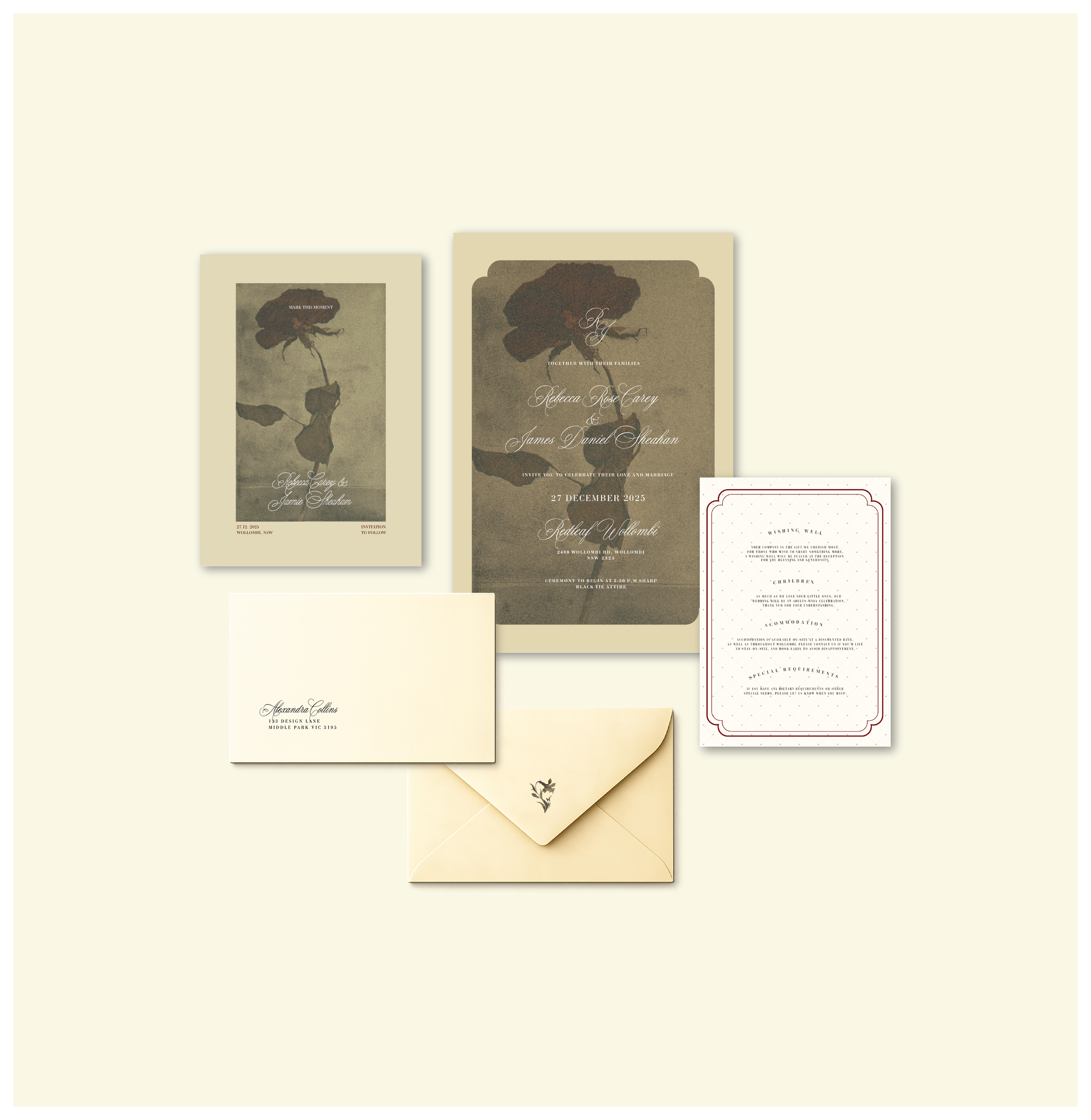 La Fleur Nouvelle Invitation Suite Template (Option A)