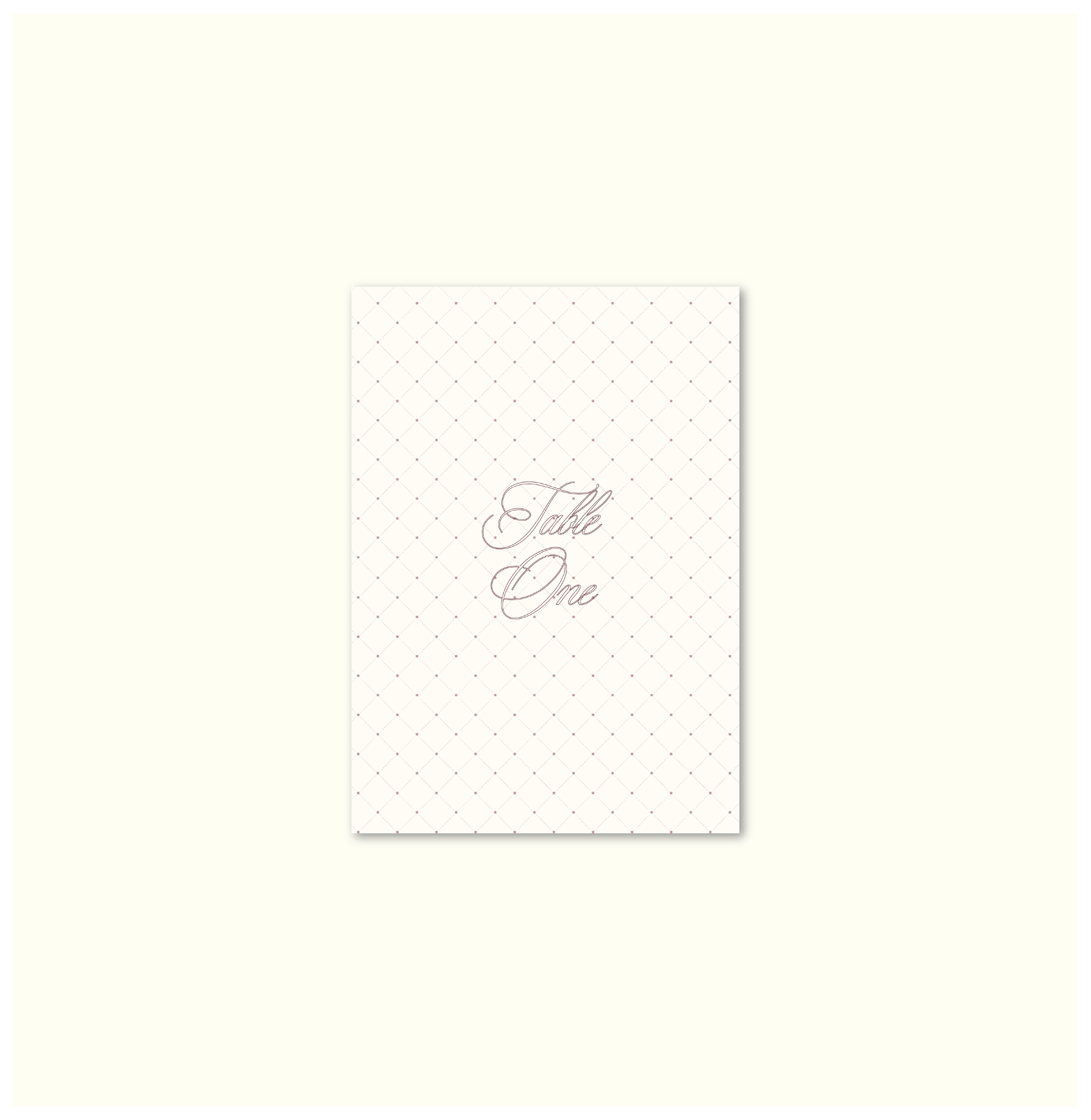 La Fleur Nouvelle Table Number Template (Option A)