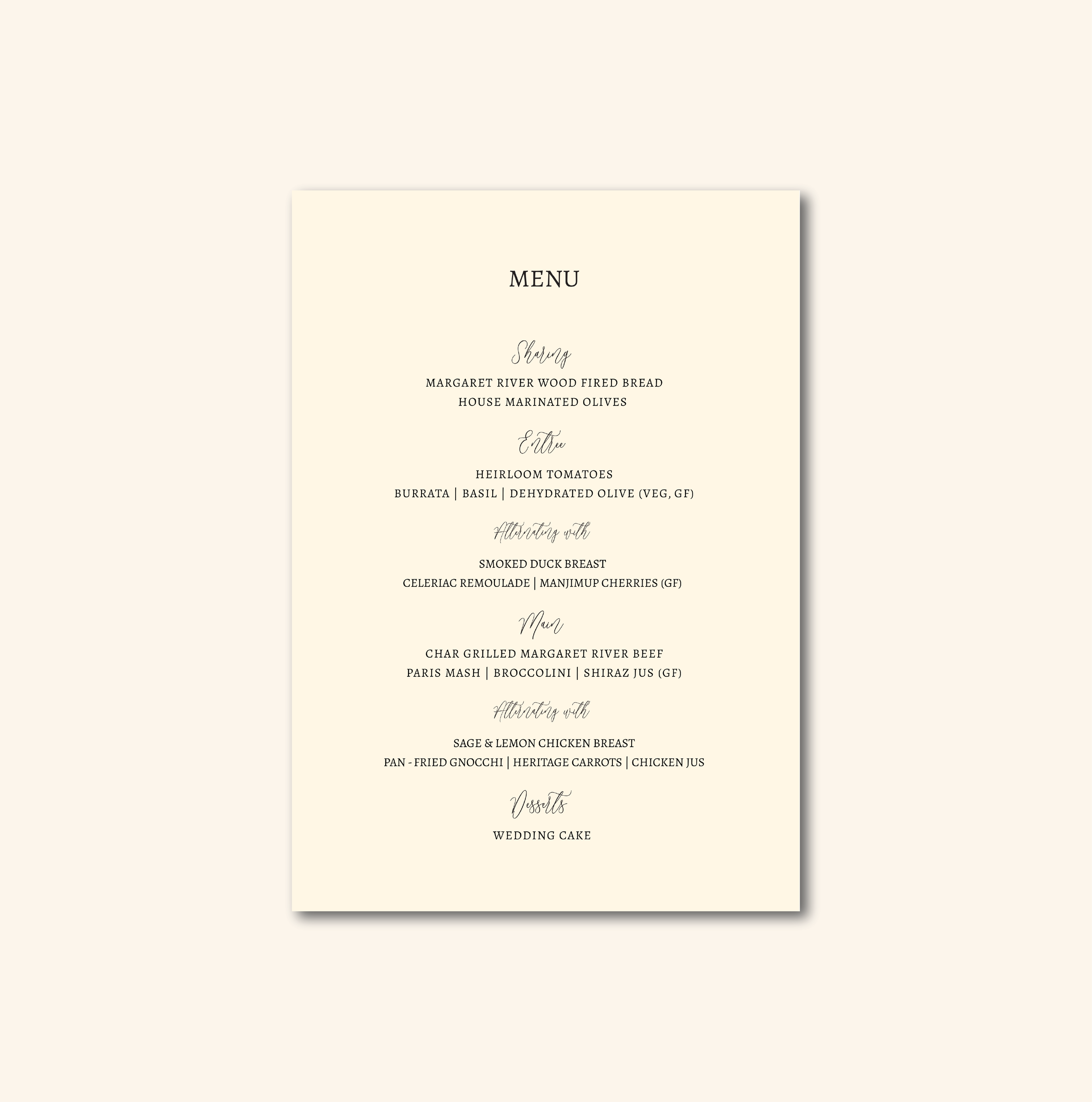 Davies Food Menu Template (Option D)