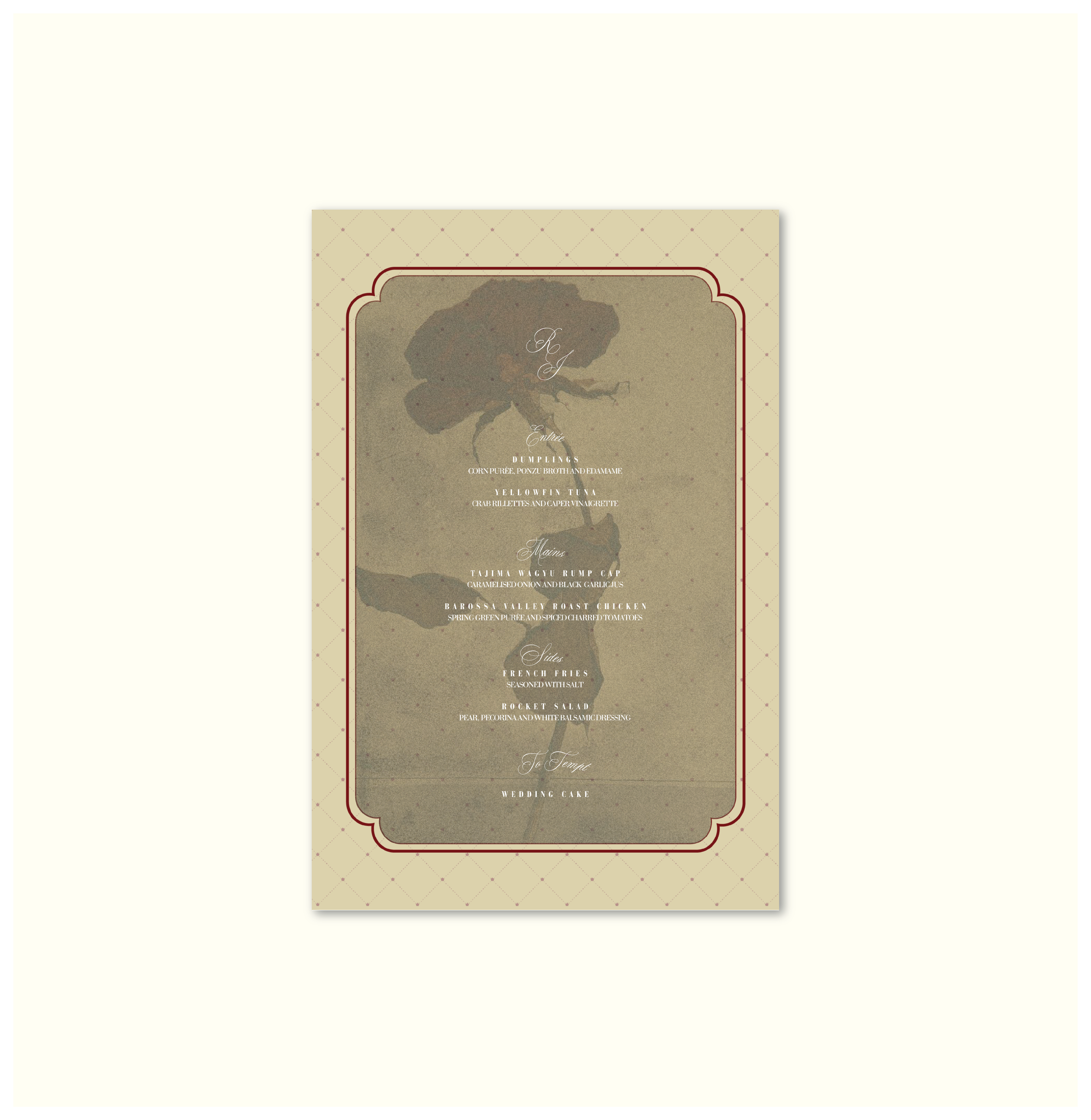 La Fleur Nouvelle Food Menu Template (Option A)