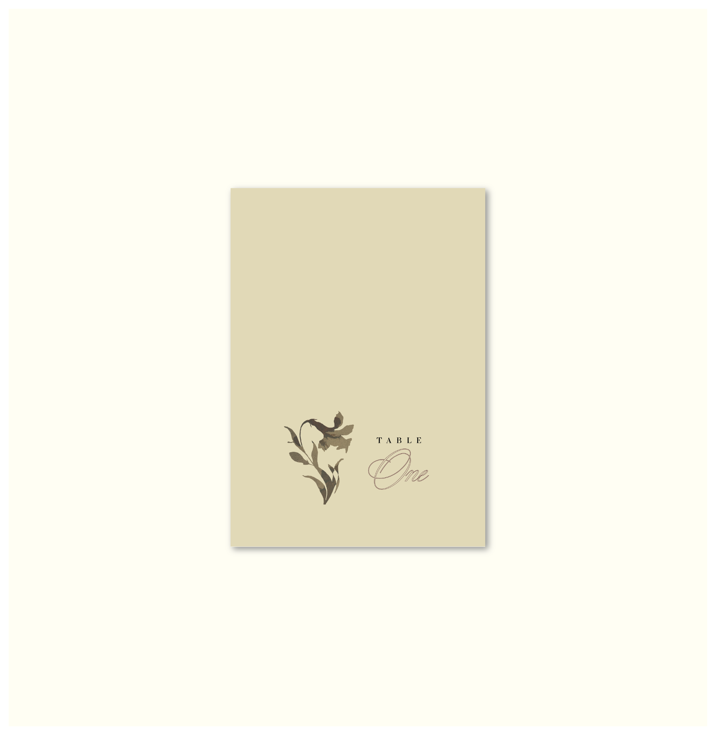 La Fleur Nouvelle Table Number Template (Option B)