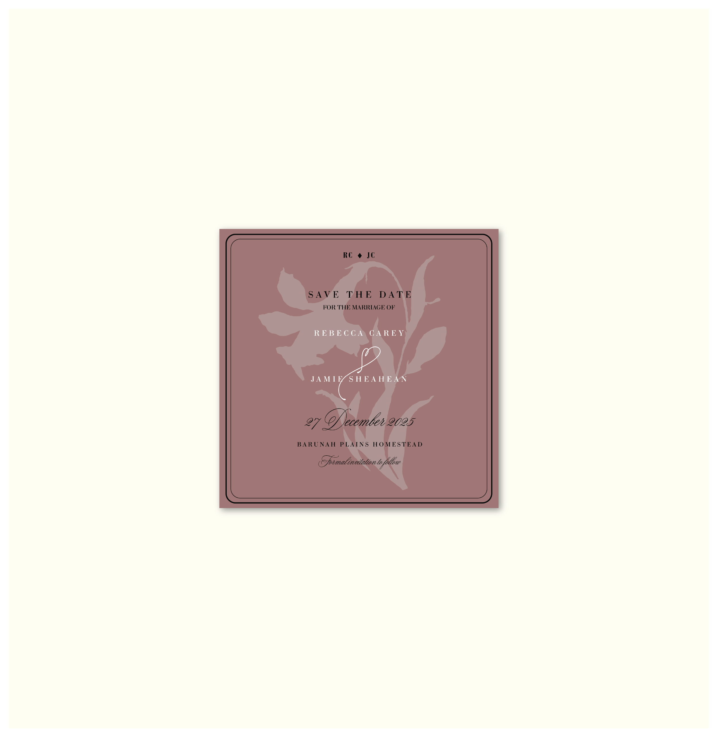 La Fleur Nouvelle Save The Date Template (Option C)