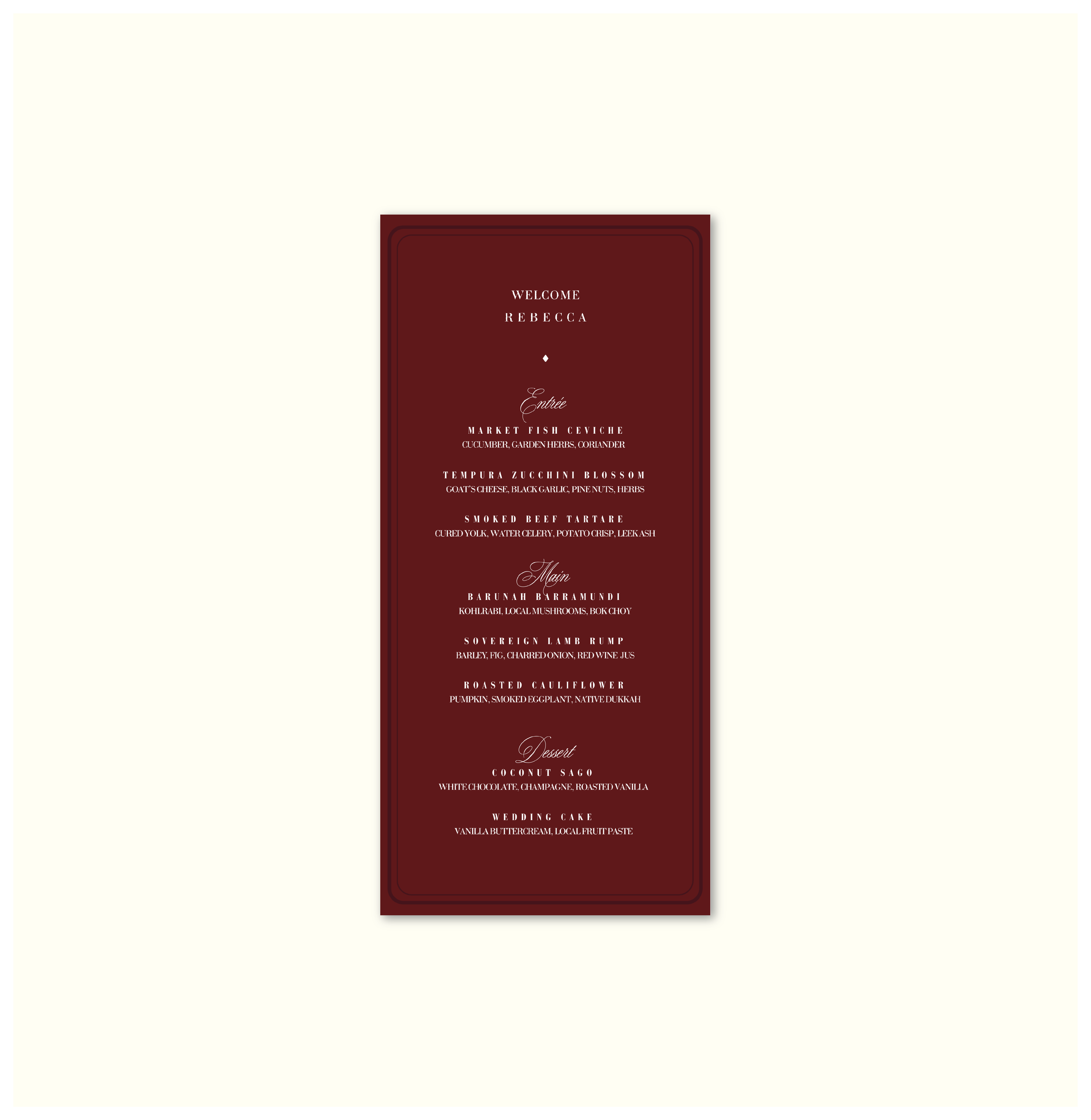 La Fleur Nouvelle Food Menu Template (Option C)