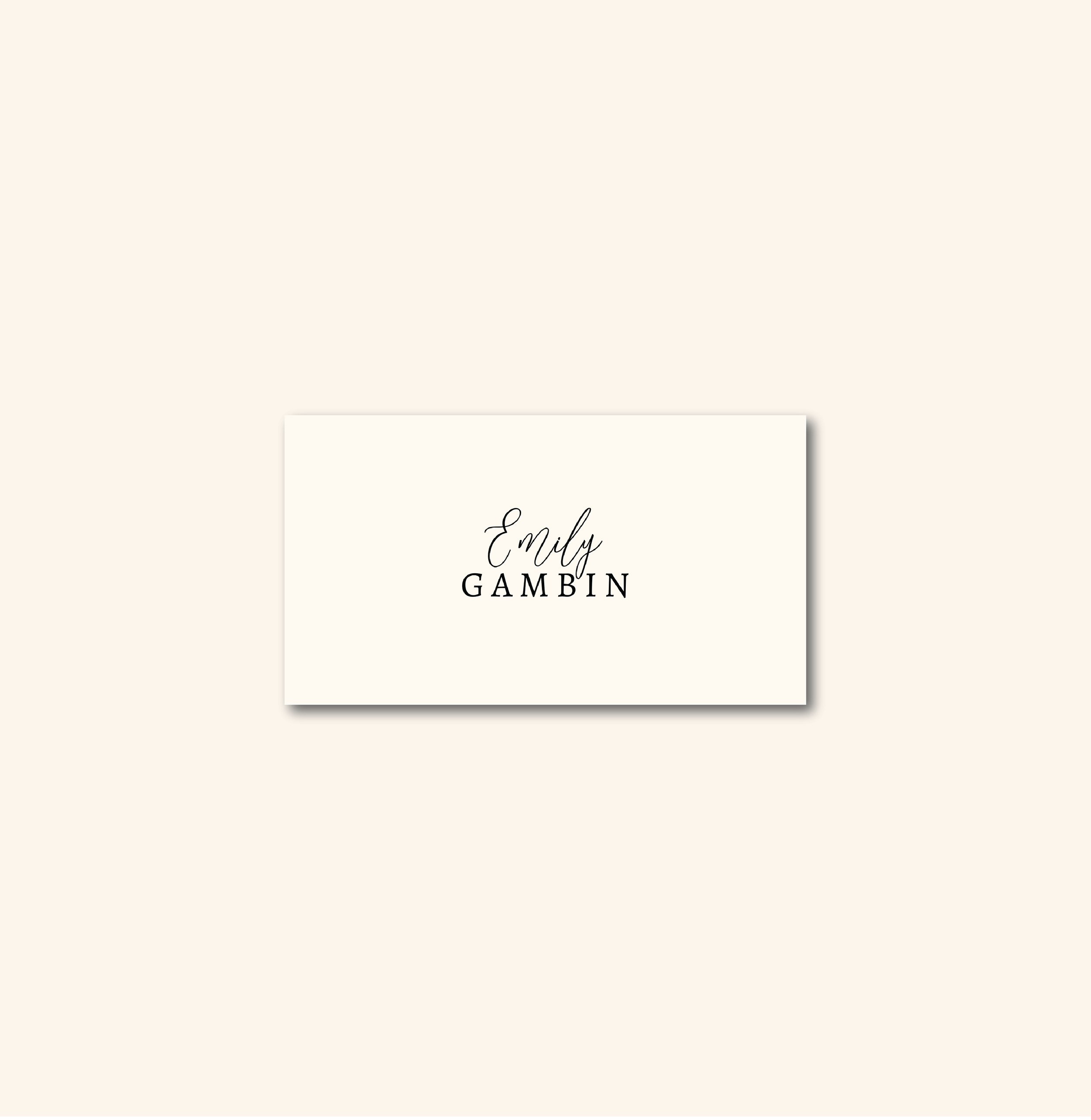 Davies Place Card Template (Option C)