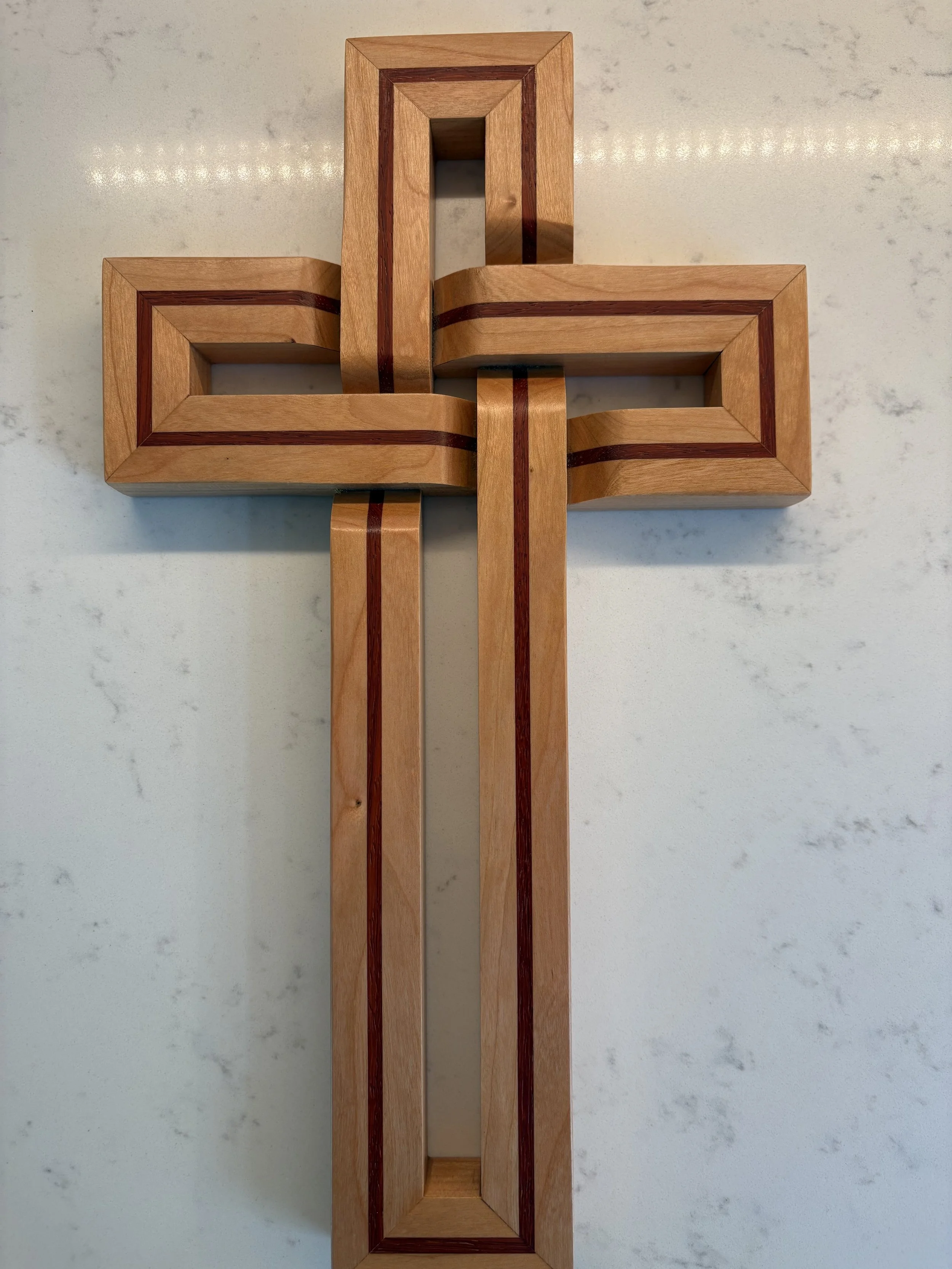 Laminated Cherry Padauk Cross 1.jpeg