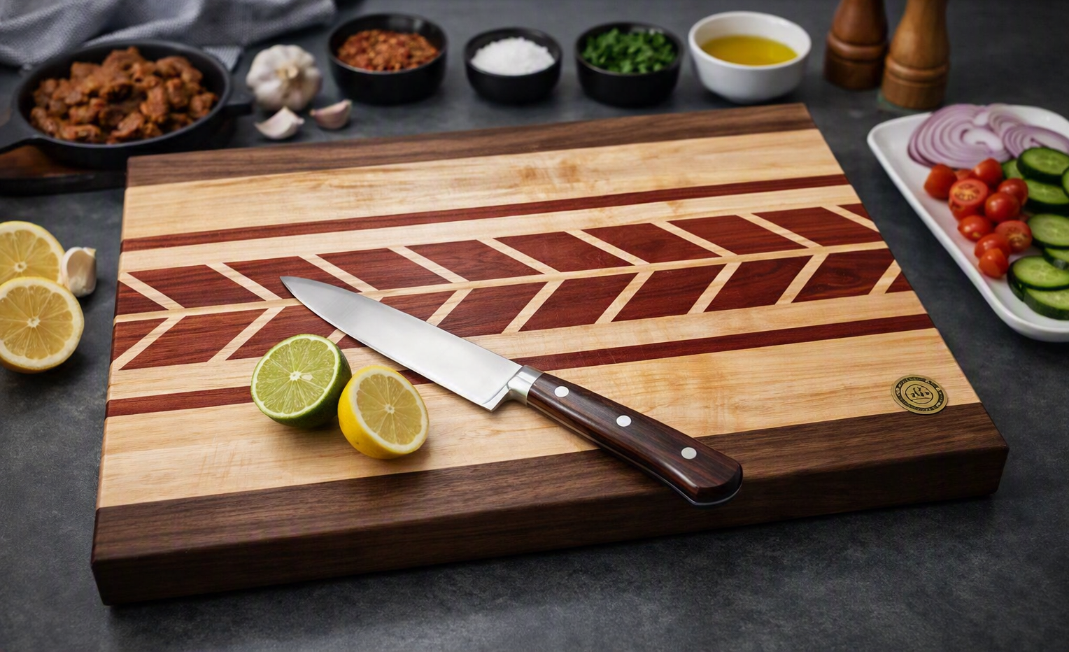 Geometric Edge Grain Board
