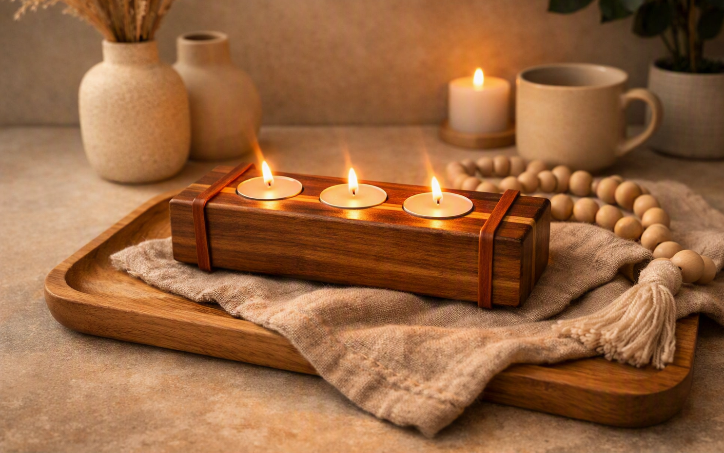 3 Candle Tea Light Bar
