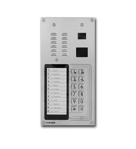 Viking K-1275-IP VoIP Apartment Entry Phone w/ Card Reader and Color Video Camera - New
