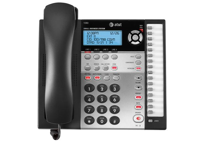 AT&T 1080 4-Line Expandable Caller ID Phone w/ Answering Machine- Refurbished