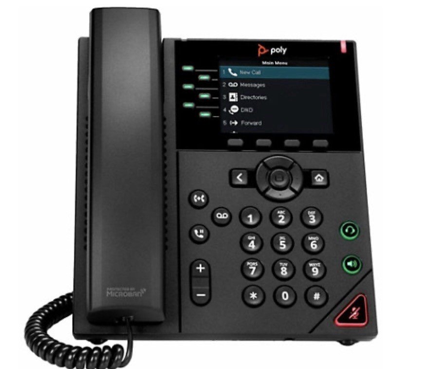 Polycom VVX 350 6-Line IP Phone 2200-48830-025- Refurbished