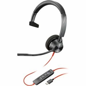 Poly Blackwire 3310 Monaural Microsoft Teams Certified USB-C Headset +USB-C/A Adapter, 8X216AA - New