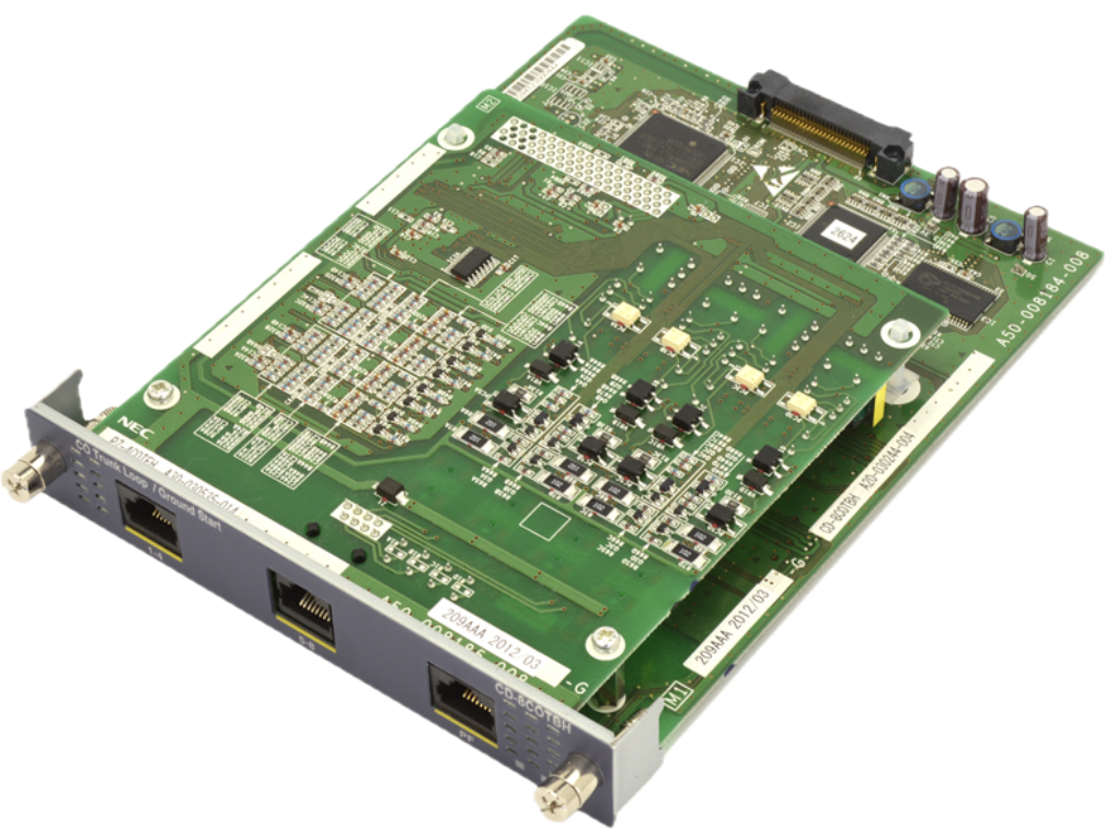 NEC SV8100 CD-8COTBH Loop/Ground Start Trunk Card w/ Daughter Board 670213- Refurbished