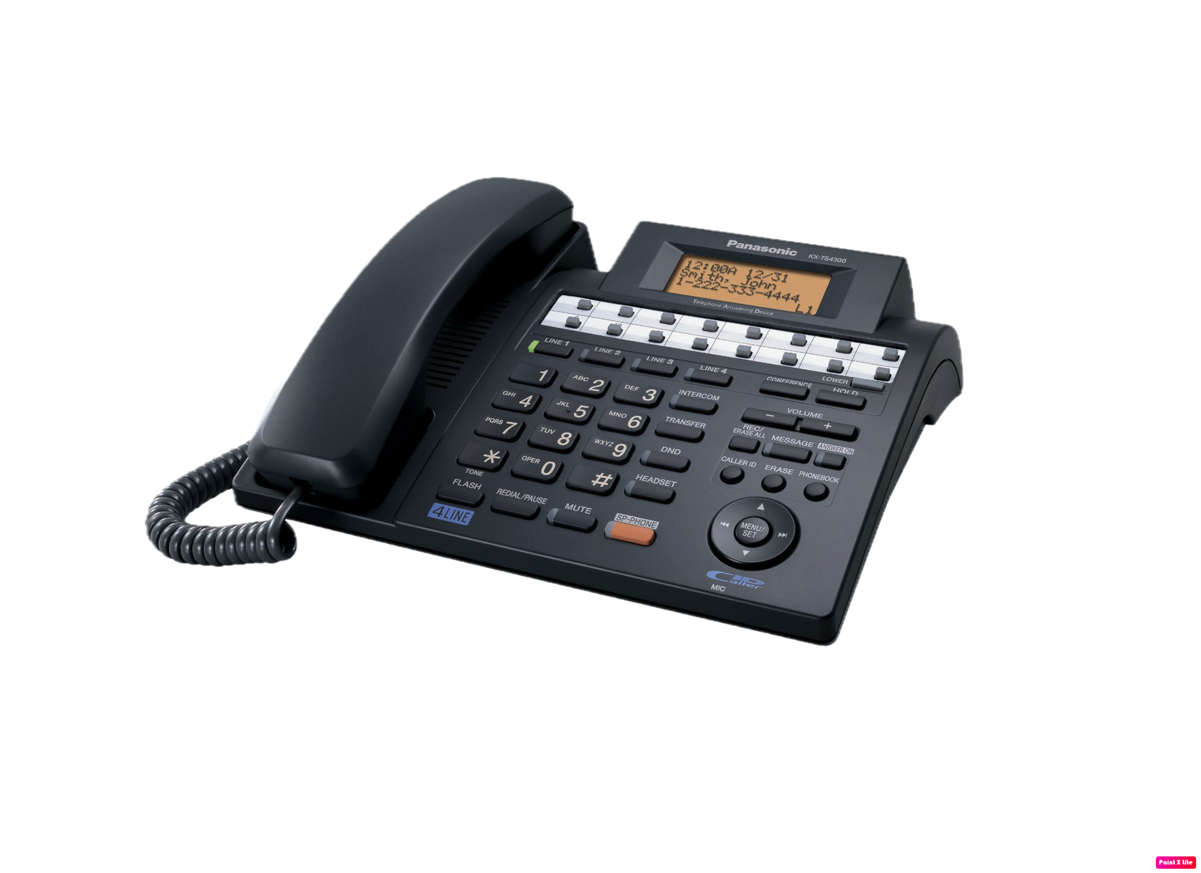 Panasonic KX-TS4300B 4-Line Integrated Telephone System w/ Answering System - Refurbished