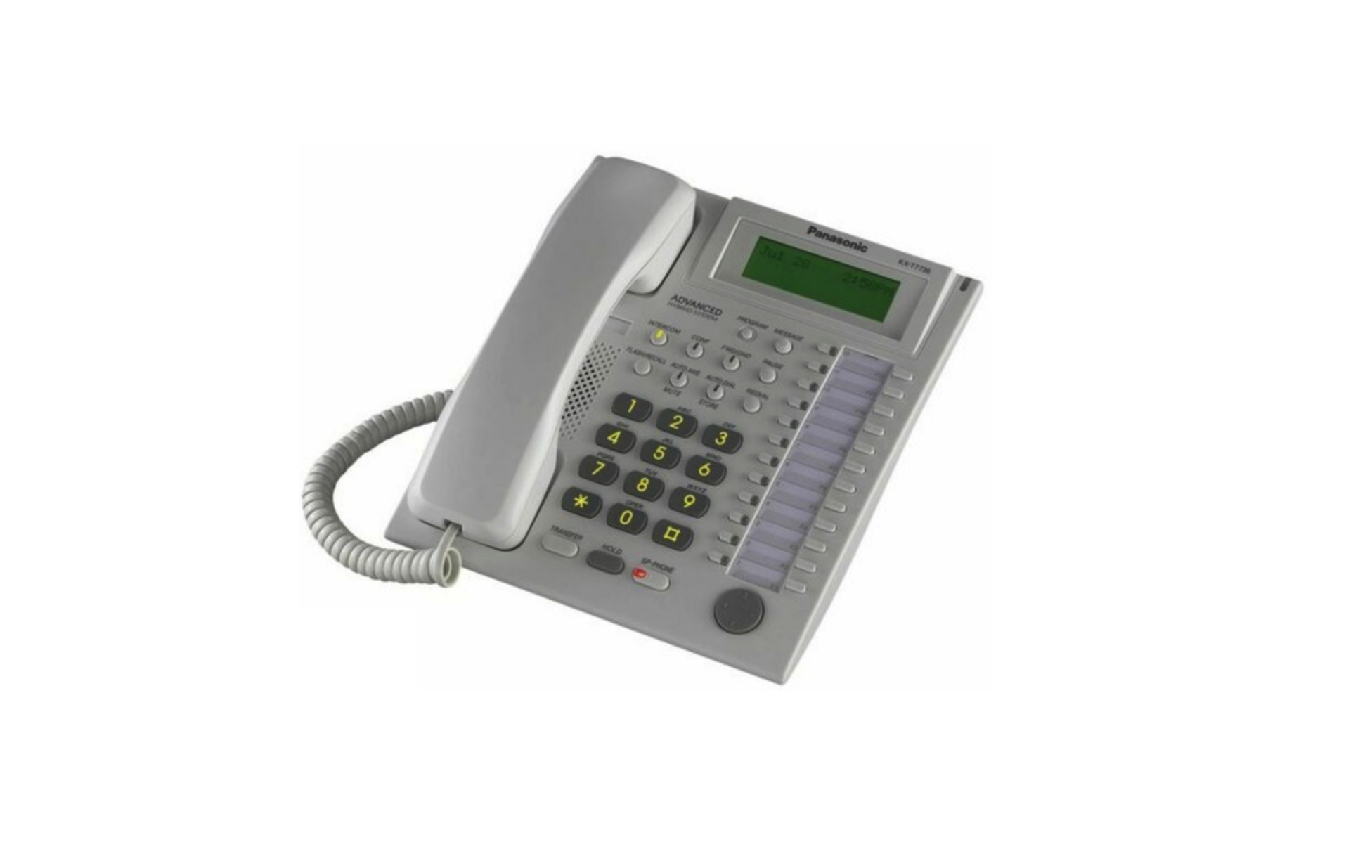 Panasonic KX-T7737 Backlit Display Speaker Phone (White) - Refurbished