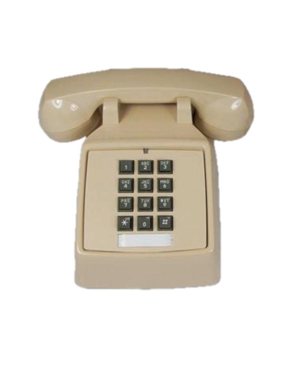 Cortelco 250044-VBA-20M Single Line Desk Phone w/ Volume Control (Ash) - New
