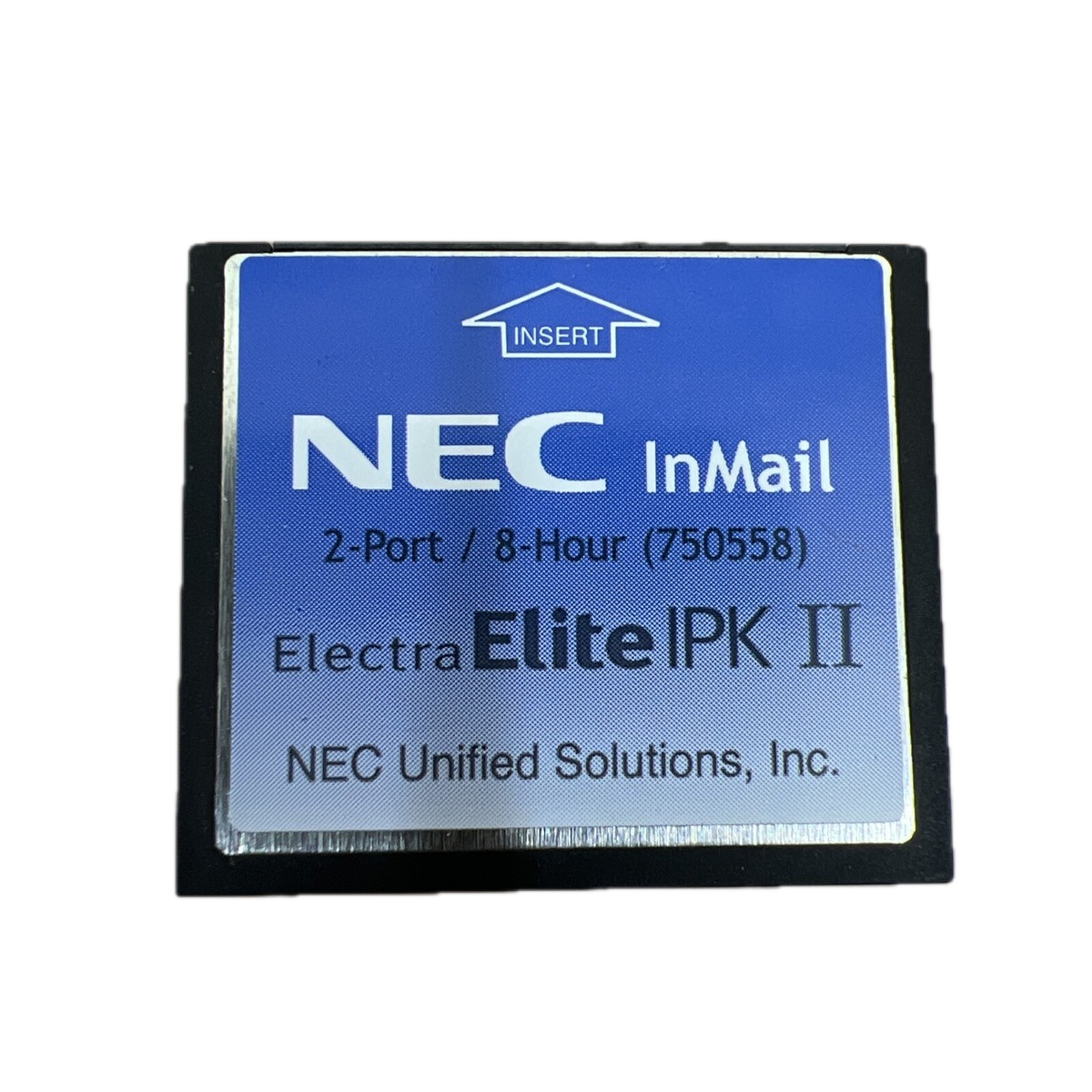 NEC Electra Elite IPK II 2-Port 8-Hour InMail Compact Flash Voicemail Card 750558 - Refurbished
