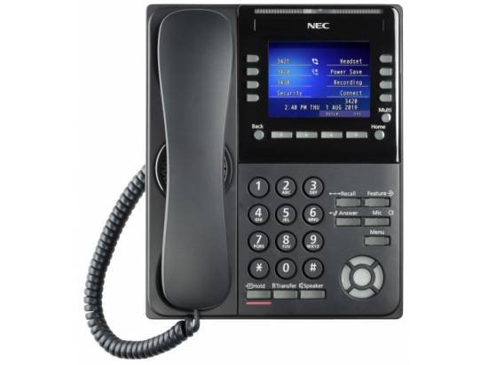 NEC DT820CG ITY-8LCGX-1 8-Button DESI-Less Display Gigabit IP Phone BE117839