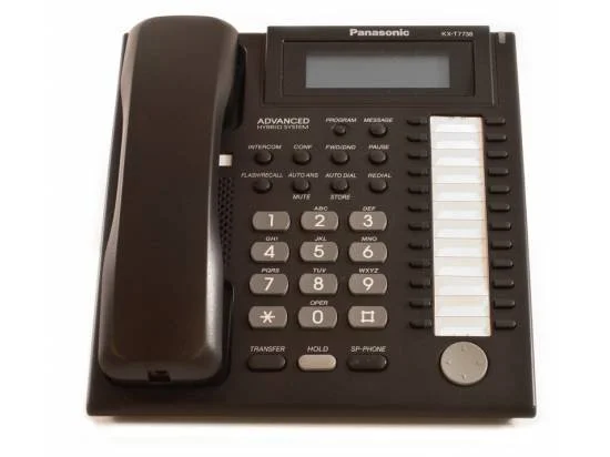 Panasonic KX-T7736-B Backlit Display Speaker Phone (Black) - Refurbished