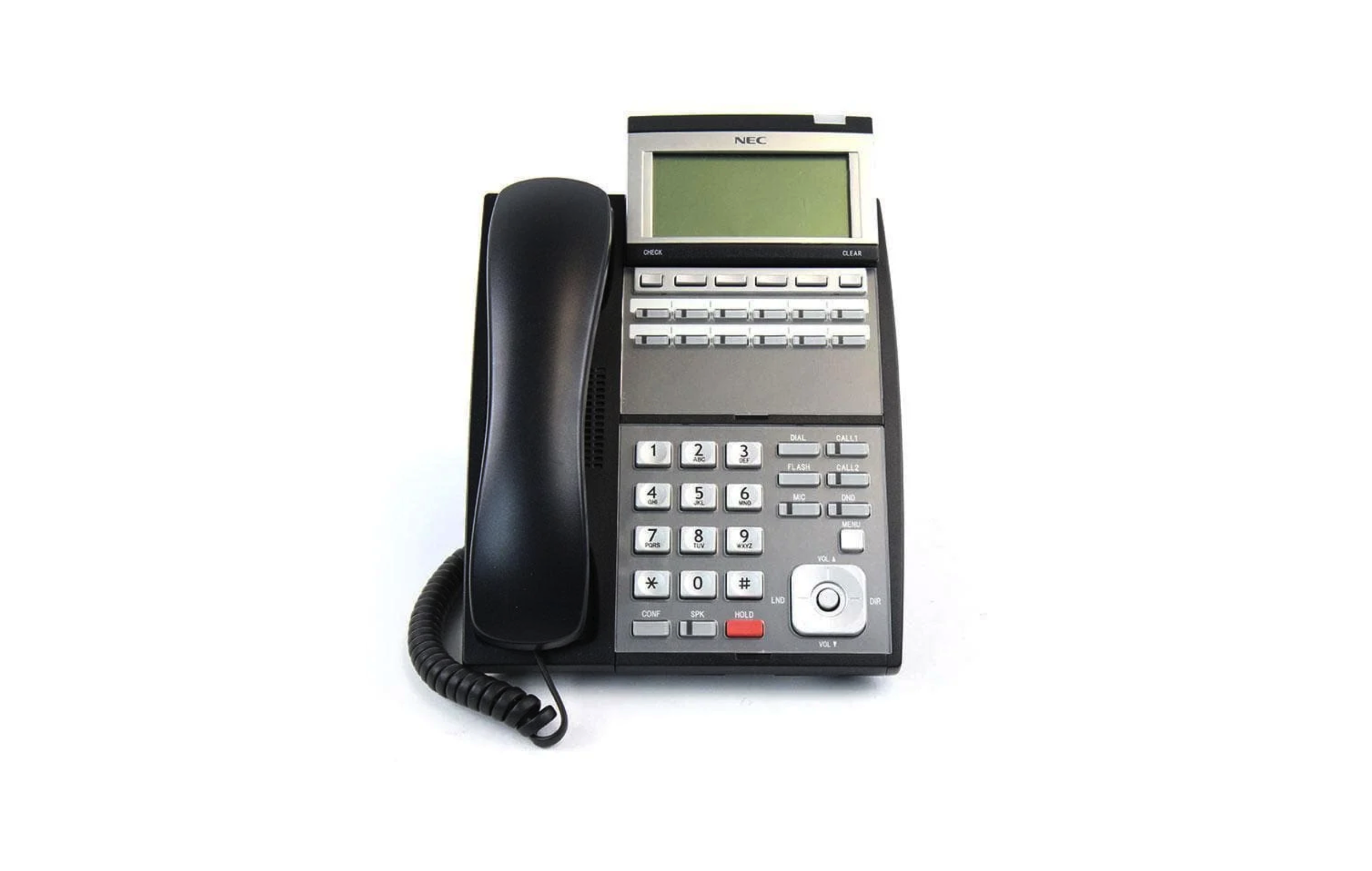 NEC IP3NA-12TXH UX5000 DG-12e 12-Button Display Phone 0910044 (Black) - Refurbished