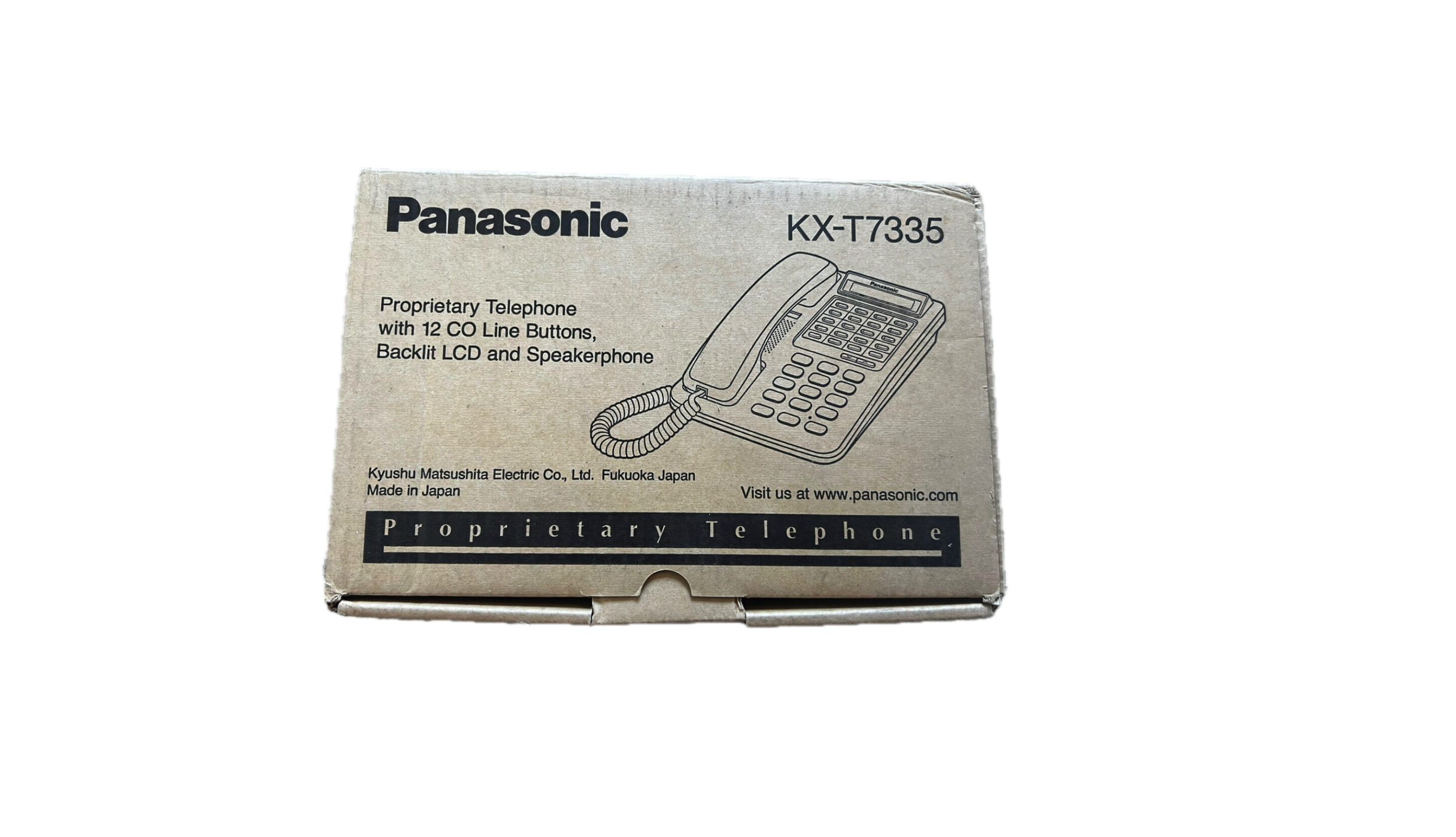 Panasonic KX-T7335 12-Button Speaker Display phone (White) - New
