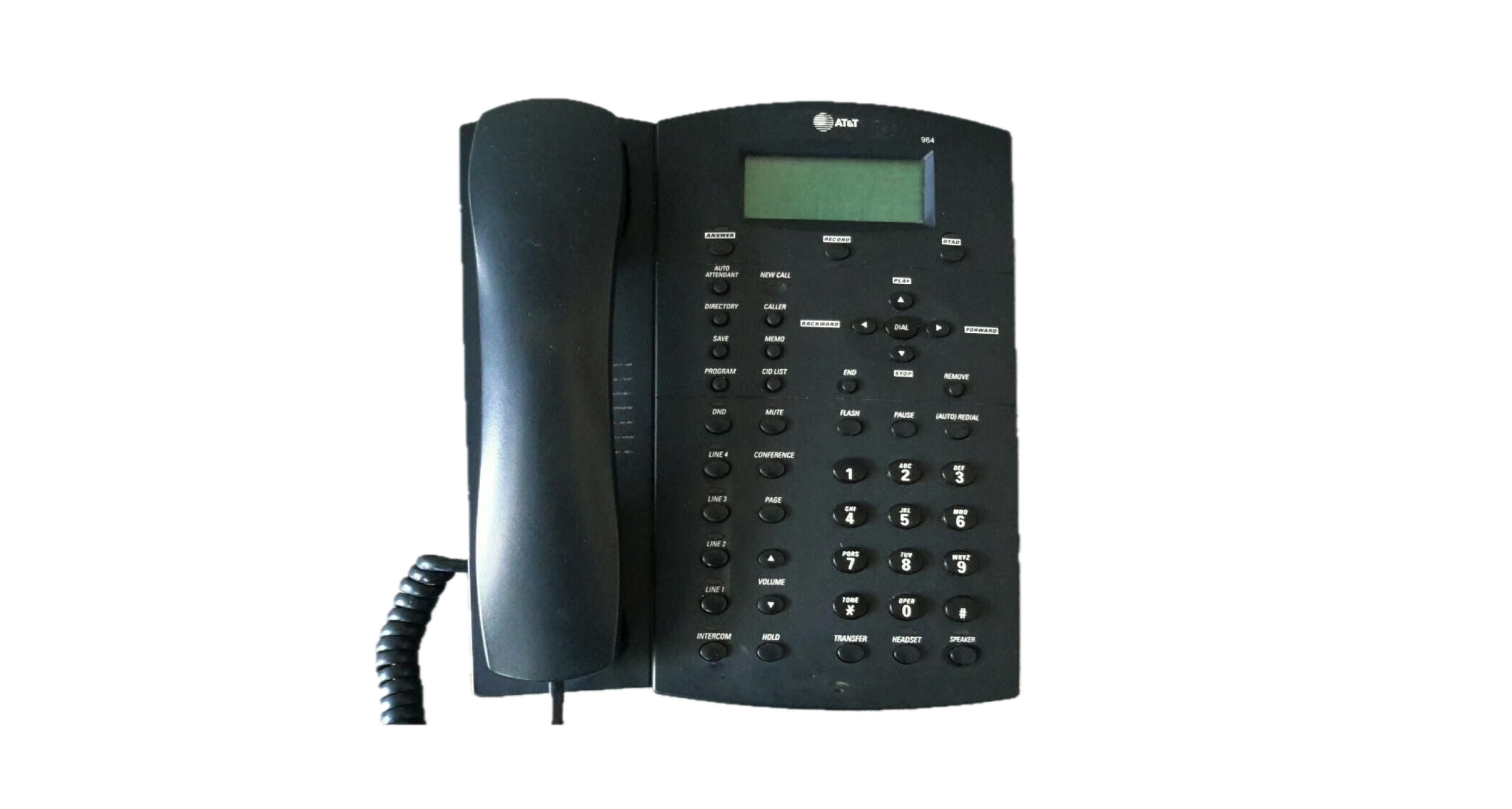AT&T 964 4-Line Expandable Phone with Answering Machine (Black) - Refurbished