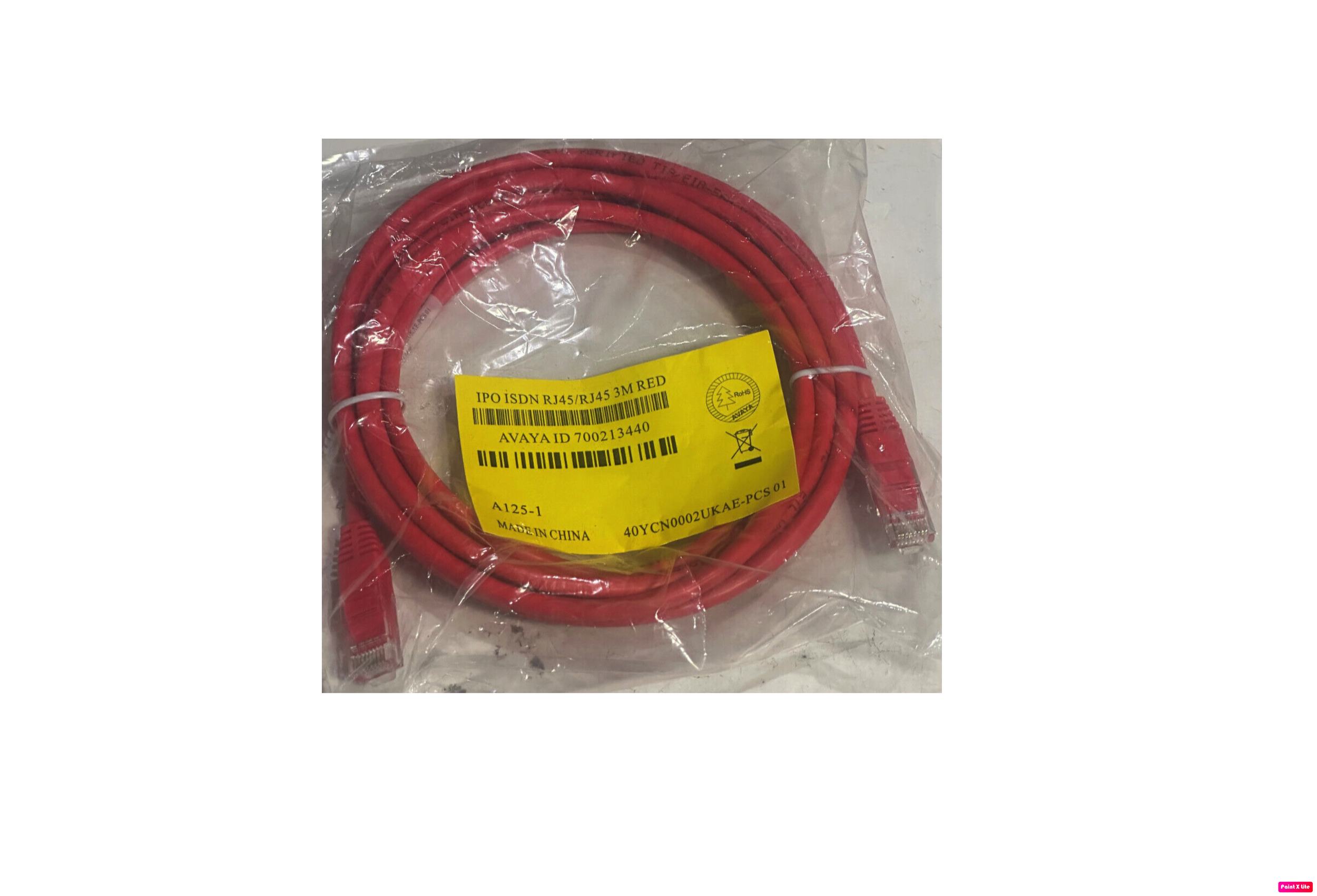 Avaya 700213440 IPO ISDN RJ45/RJ45 3M Cable (Red) - New