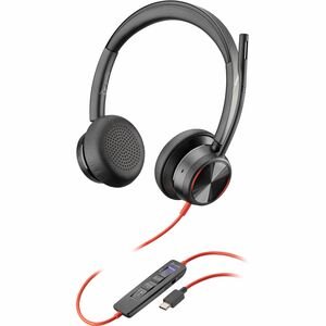 Poly Blackwire 8225 Microsoft Teams Certified Headset +USB-C/A Adapter TAA, 7E2K8AA - New