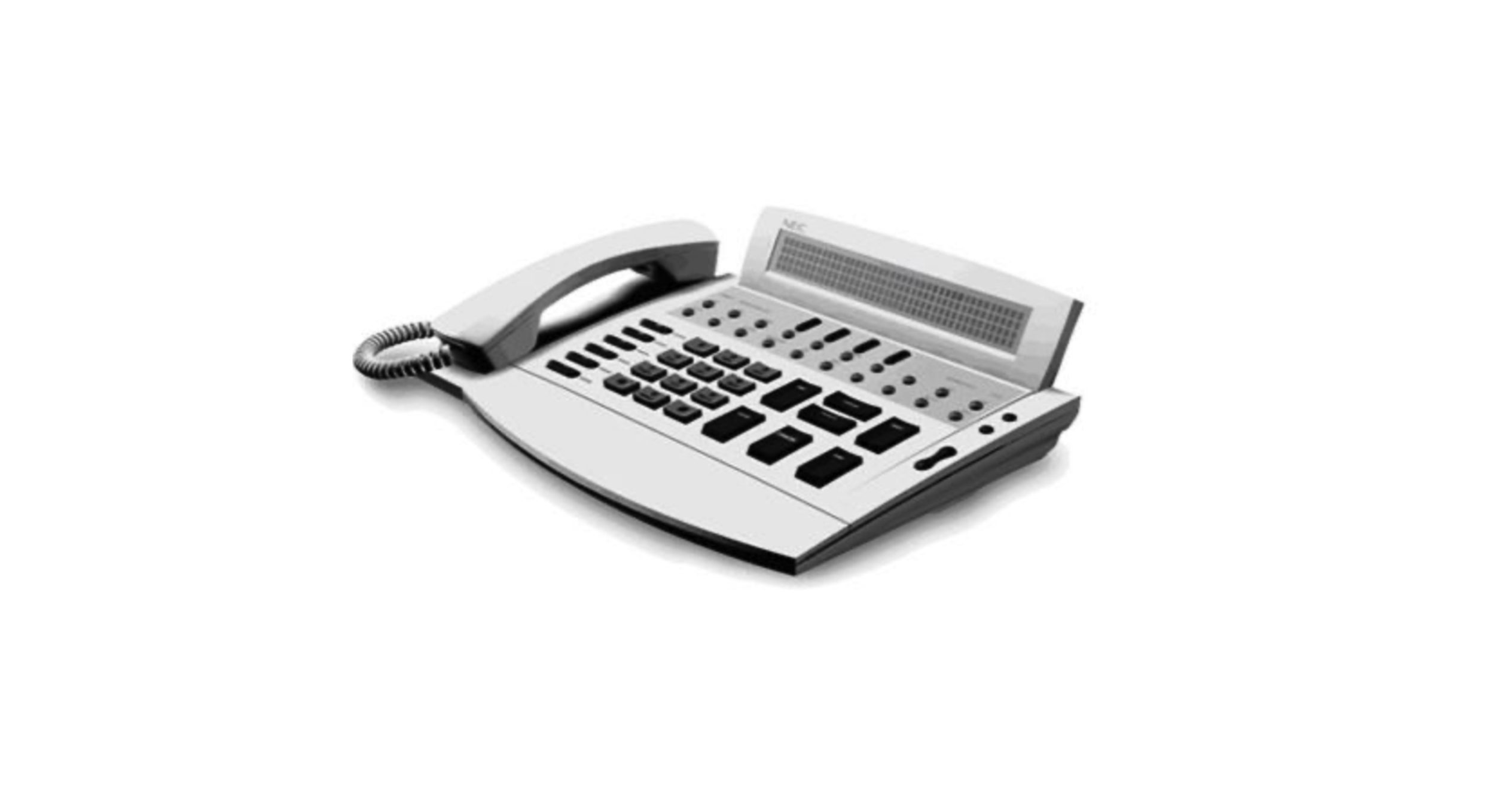 NEC NEAX 2000/2400 SN716 Desk Console w/ Handset Cradle (White) - Refurbished