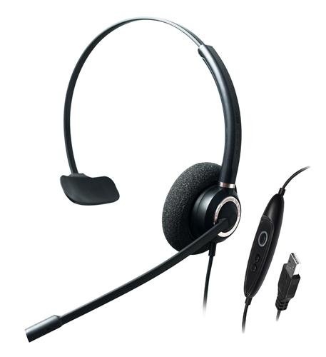 ADDASOUND Crystal SR2831RG Single Ear Advanced Noise Cancelling USB Headset - New
