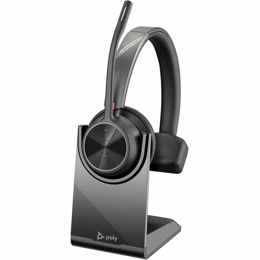 Poly Voyager 4310 UC Monaural Headset + BT700 USB-A Adapter + Charging Stand, 77Y92AA - New