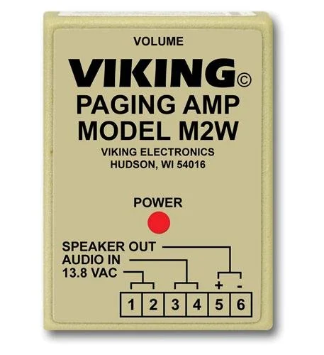 Viking M2W Paging Power Amp w/ 25AE Paging Horn - New
