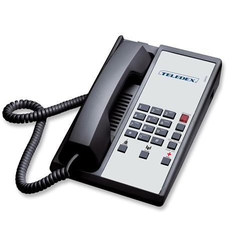 Teledex DIA657391 Diamond +3 3-Button Single Line Guest Room Telephone (Black) - New
