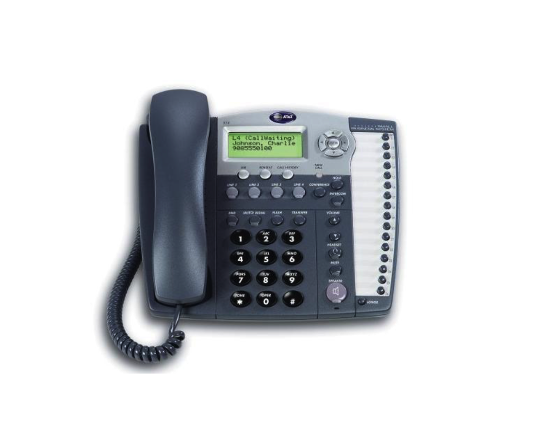 AT&T 945 4-Line Analog Expandable Display Speakerphone - Refurbished