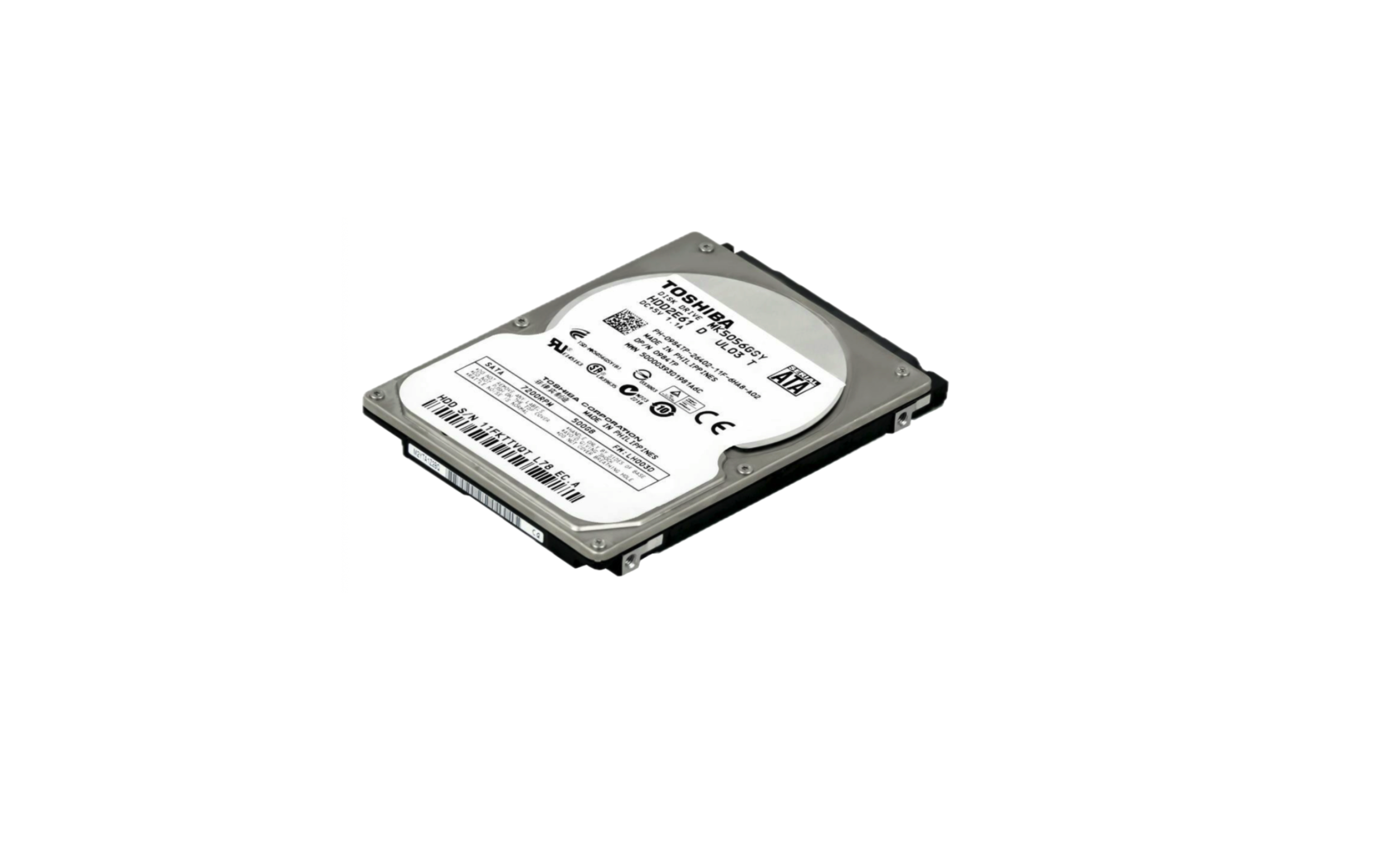 Toshiba MK5056GSY 2.5 inch SATA Hard Disk Drive - Refurbished
