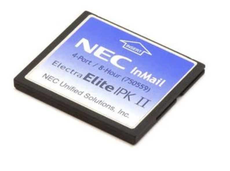 NEC Electra Elite IPK II 4-Port/8-Hour InMail Compact Flash Voicemail Card 750559 - Refurbished