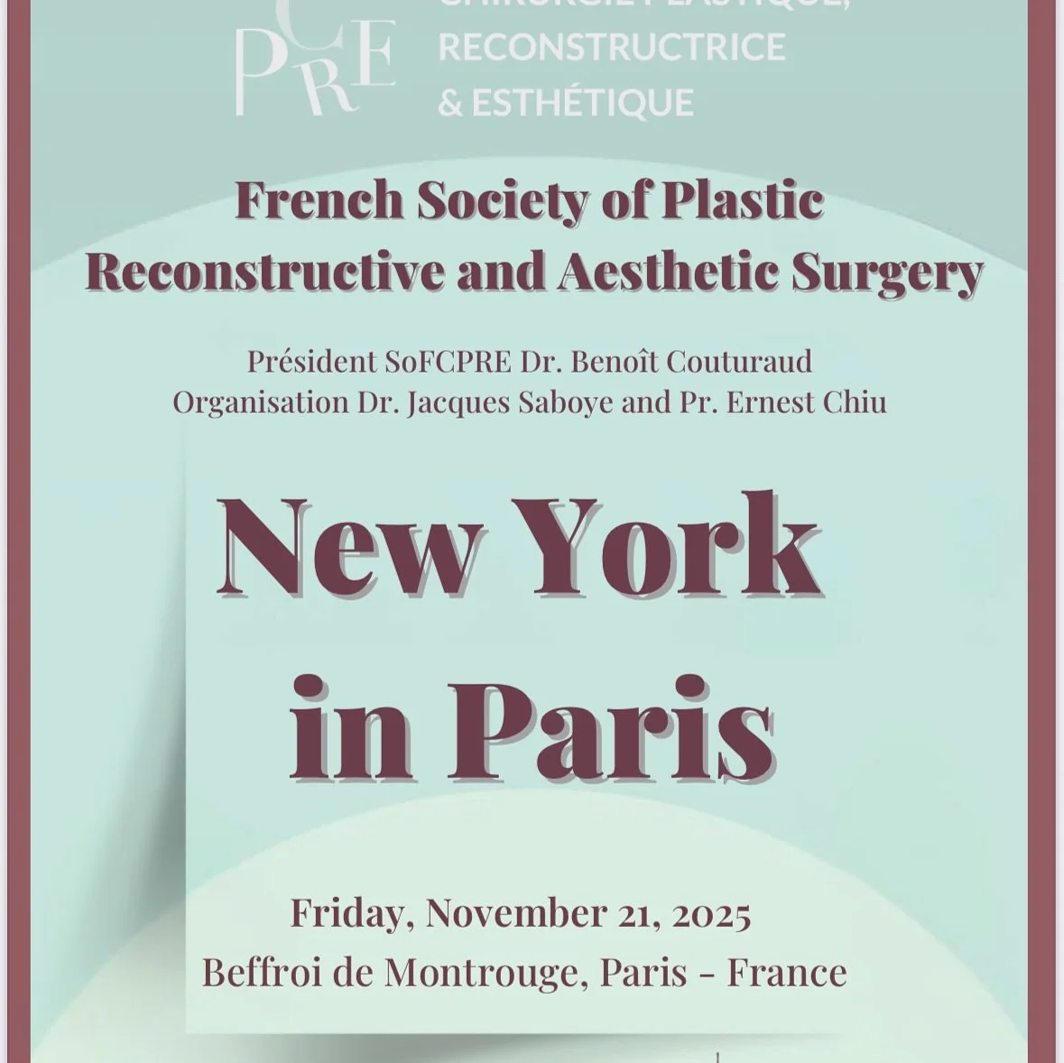 What an honor to be invited as one of only theee rhinoplasty faculty to speak on my approach and technique in #rhinoplasty this November in Paris, alongside world-class friends and colleagues at the French Society of Plastic, Reconstructive and Aesth