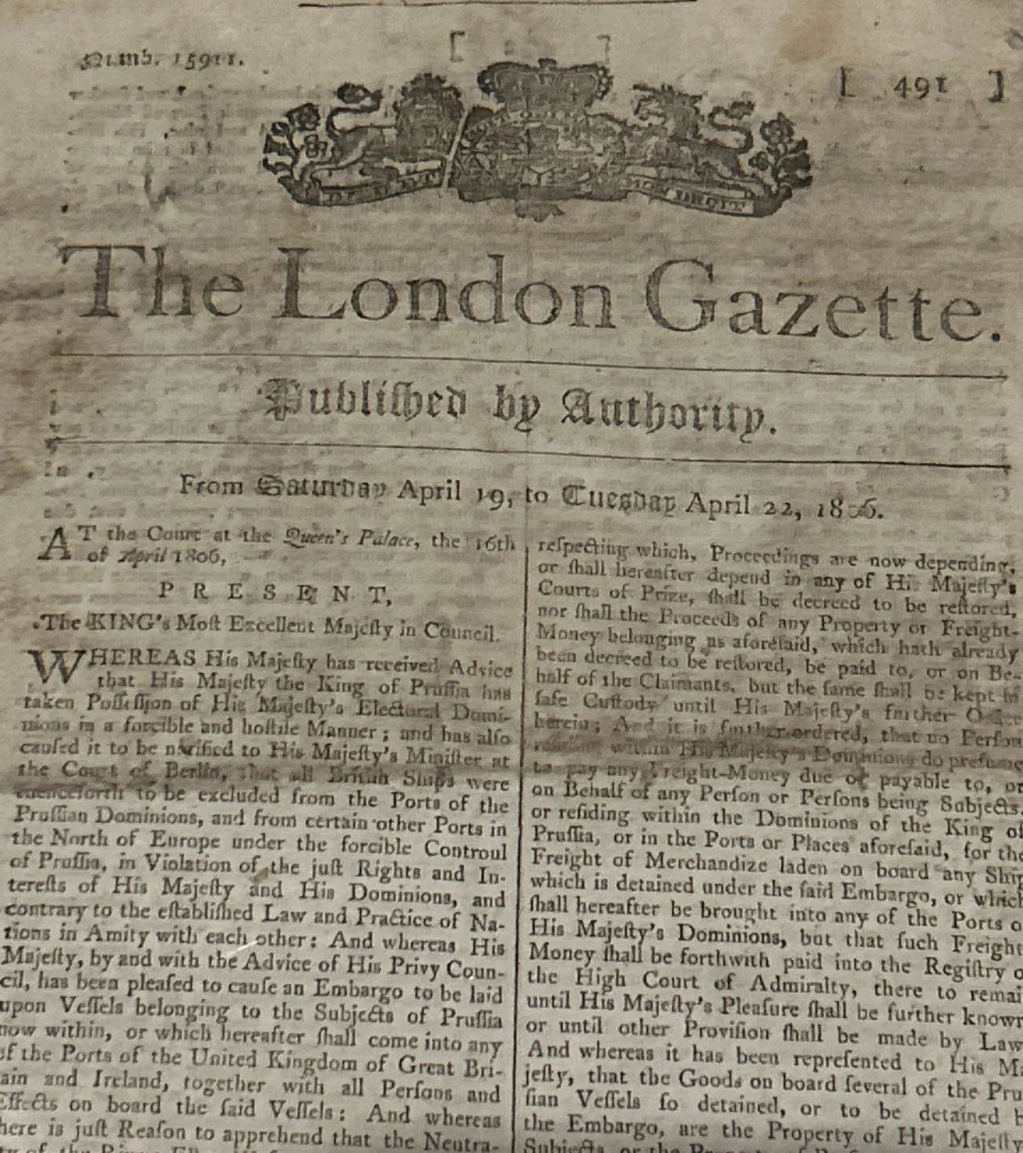 Working through The London Gazette.

This is a distinct form of primary source evidence.

Unlike the Caribbean and colonial newspapers in our collection, The London Gazette doesn&rsquo;t report daily life or local conditions. It functions as a paper 