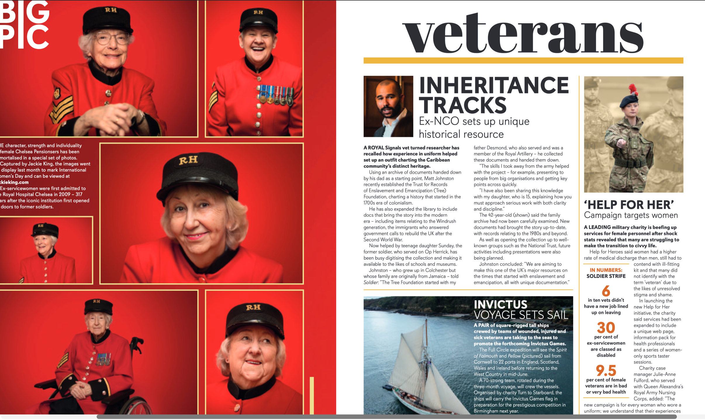 Feature in Soldier Magazine - Inheritance Tracks