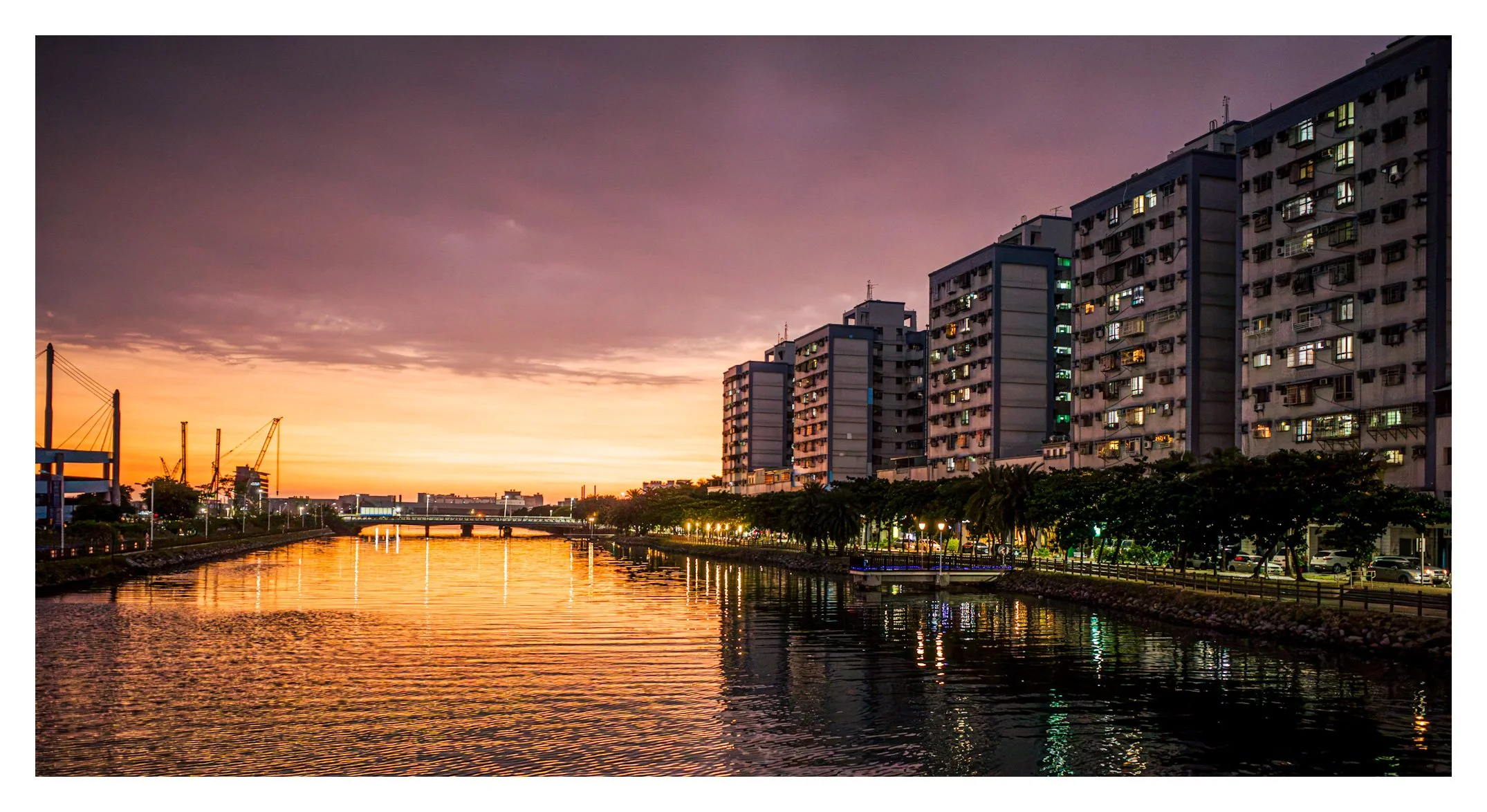 Day 355/365 Where the Light Splits: A City Canal in Afterglow