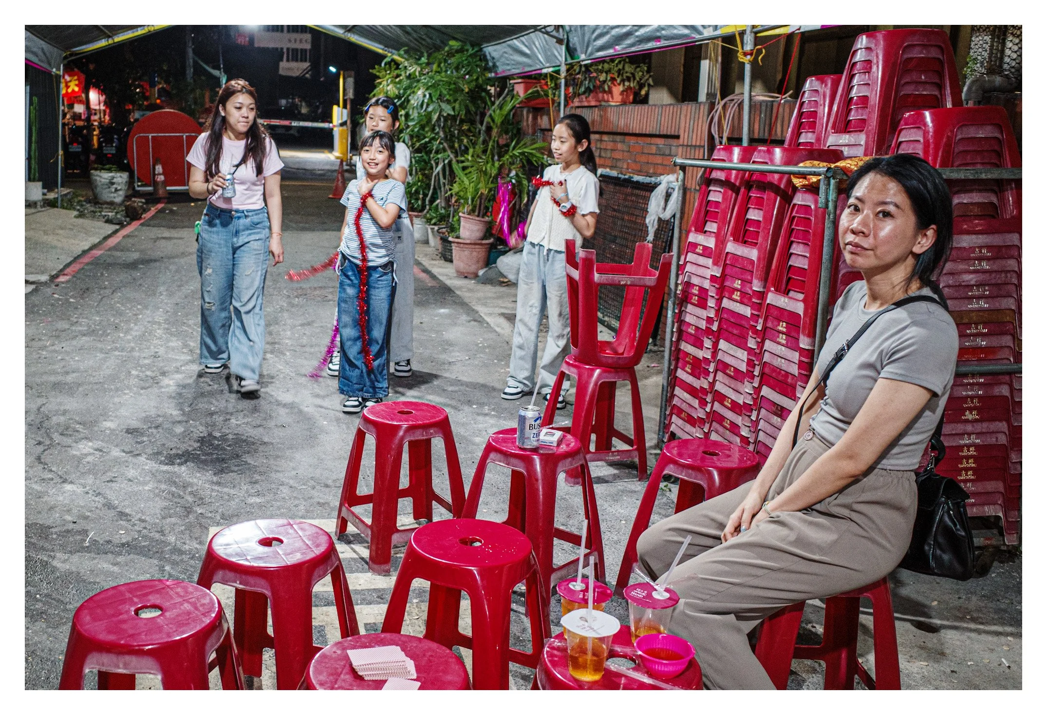 Day 200/365 The Red Stool Revelry: Finding Order in the Chaos of Kaohsiung
